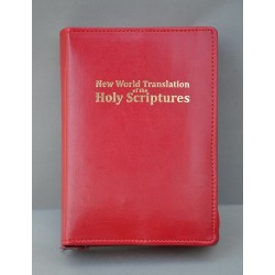 ŚREDNIA BIBLIA twarda oprawa napis złocony bez wzoru czerwona ANG