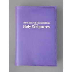 ŚREDNIA BIBLIA twarda oprawa nieusztywniana bez zamka napis złocony fioletowa ANG