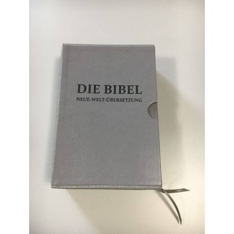 WSUWKA BIBLIA NOWA (2018) jasny szary, napis Niemiecki