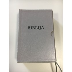 WSUWKA BIBLIA NOWA (2018) jasny szary, napis Litewski